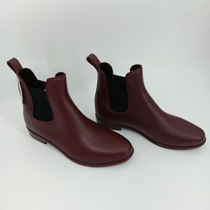 A NEW DAY BURGUNDY CHELSEA WATERPROOF BOOTS WOMENS SIZE 7